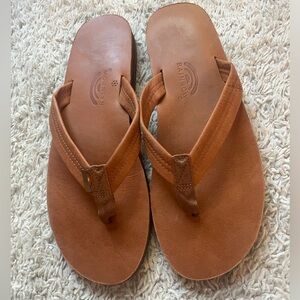 Rainbow Men's Brown Flip-Flops